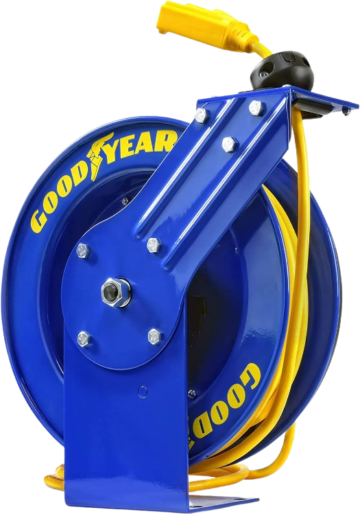 Goodyear GUR073 Retractable Extension Cord Reel Mountable 124AWG x