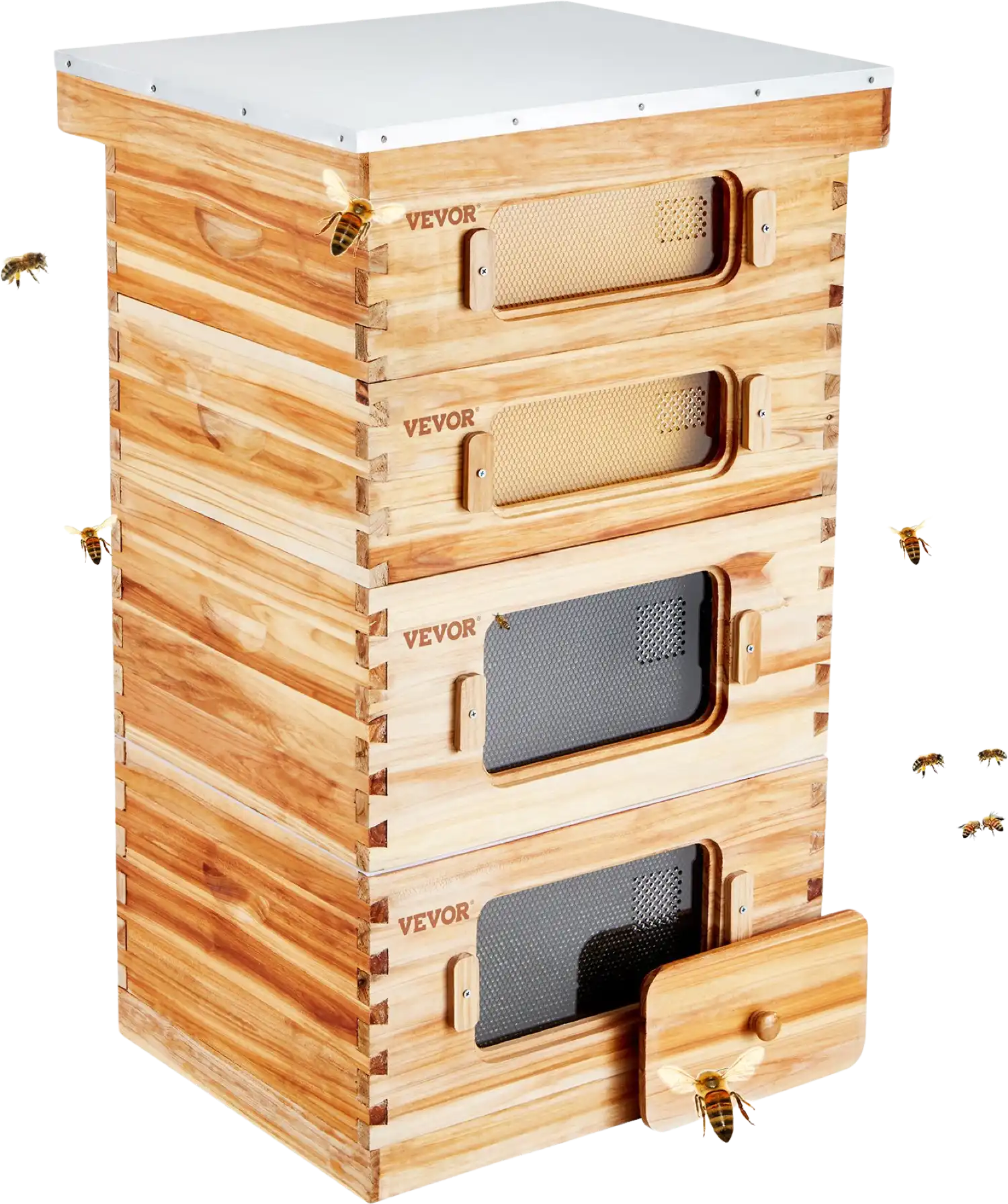 Vevor Bee Hive 40 Frame Kit Beeswax Coated Cedar Wood Deep