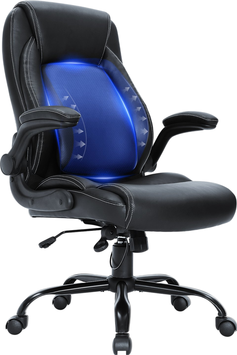 Vevor Executive Office Chair PU Leather with Adjustable Lumbar Support