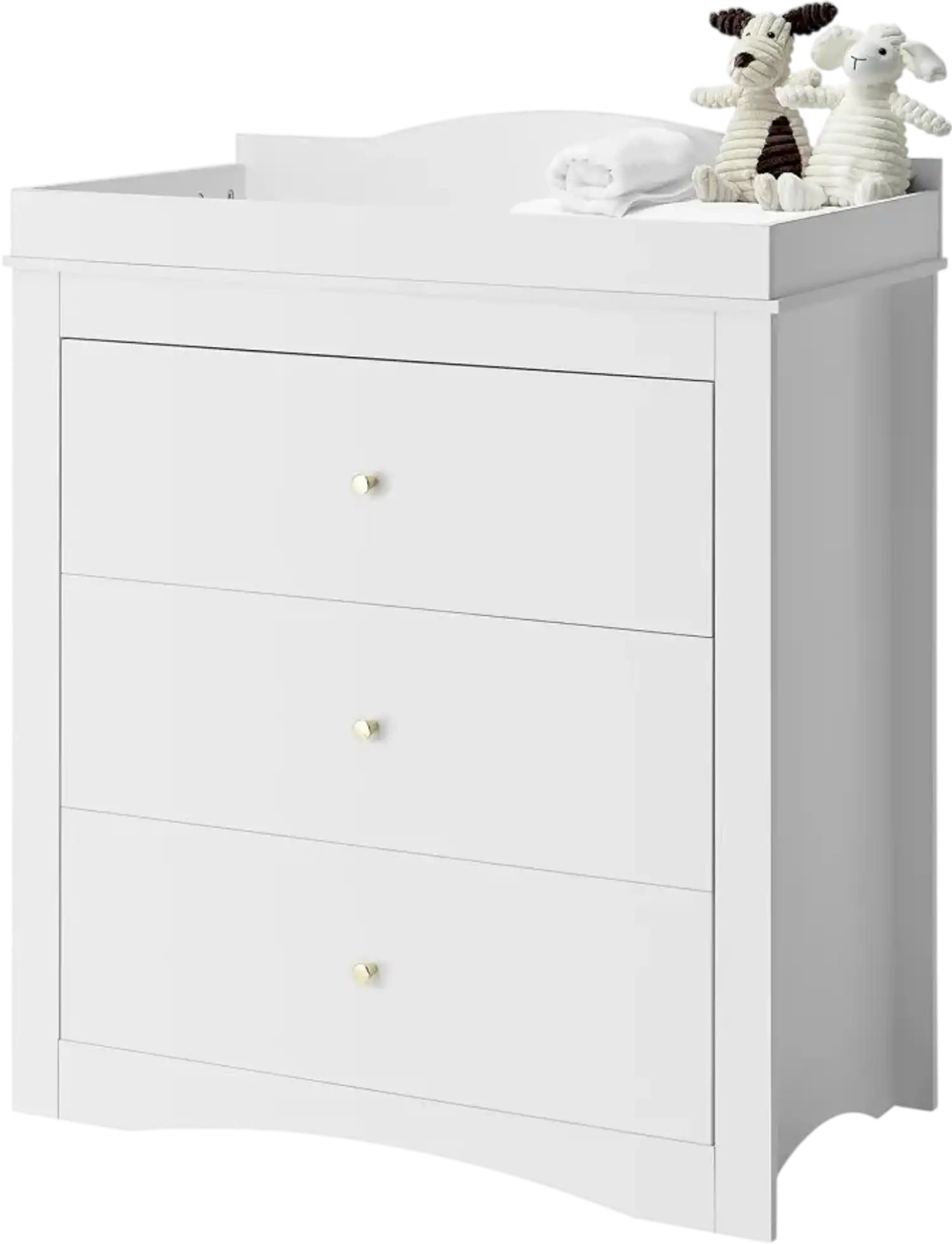 Changing Table Dresser Baby Diaper Change Station with 3 Drawers
