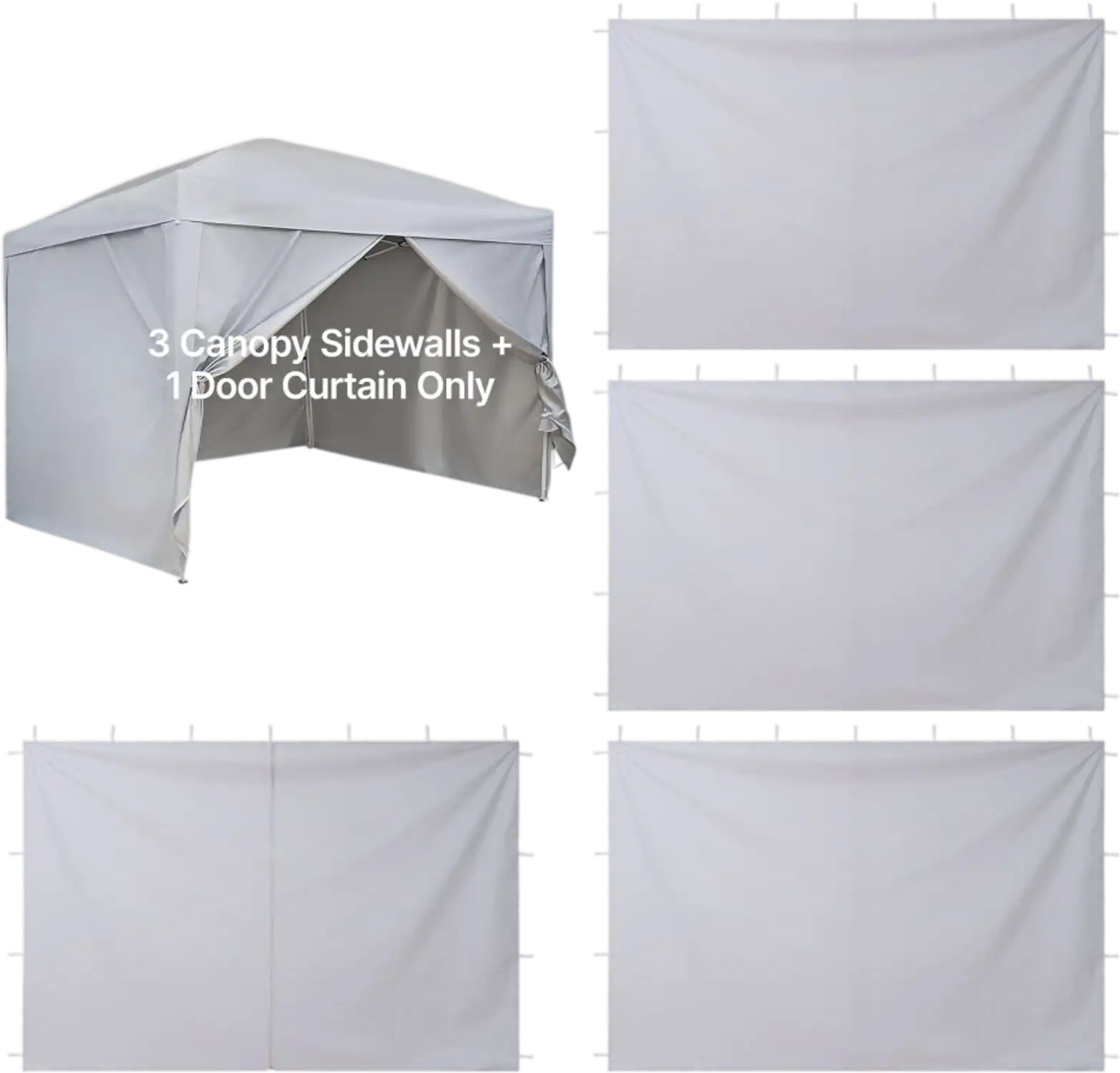VEVOR Canopy Sidewalls Fit for 10 x 10 ft Pop Up Canopy Tent Tent Side Walls with Waterproof and Sunlight Protection Layer for Outdoor Event Tents