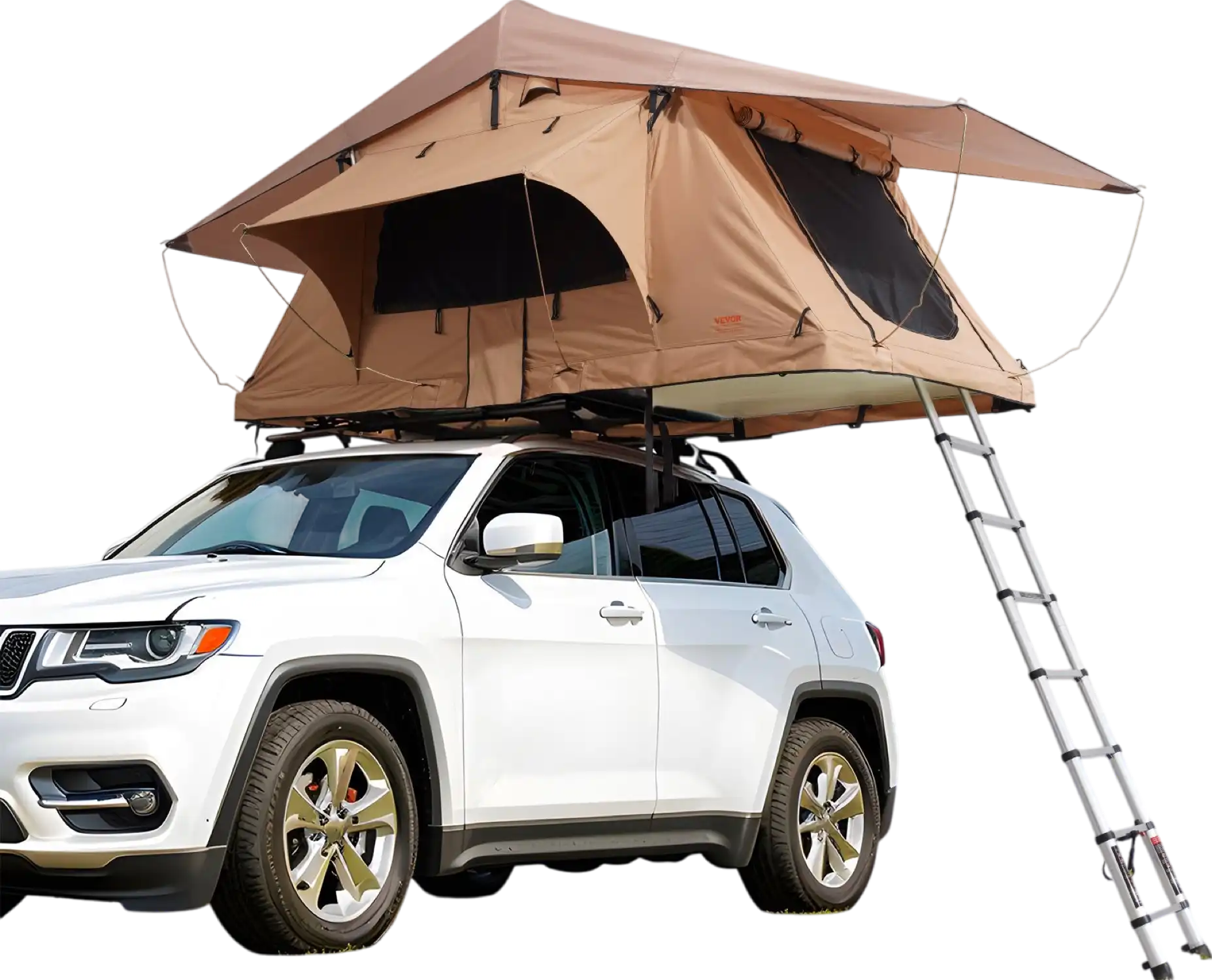 Vevor Rooftop Tent Square Hard Shell Waterproof for Jeep SUV Truck wit – FactoryPure