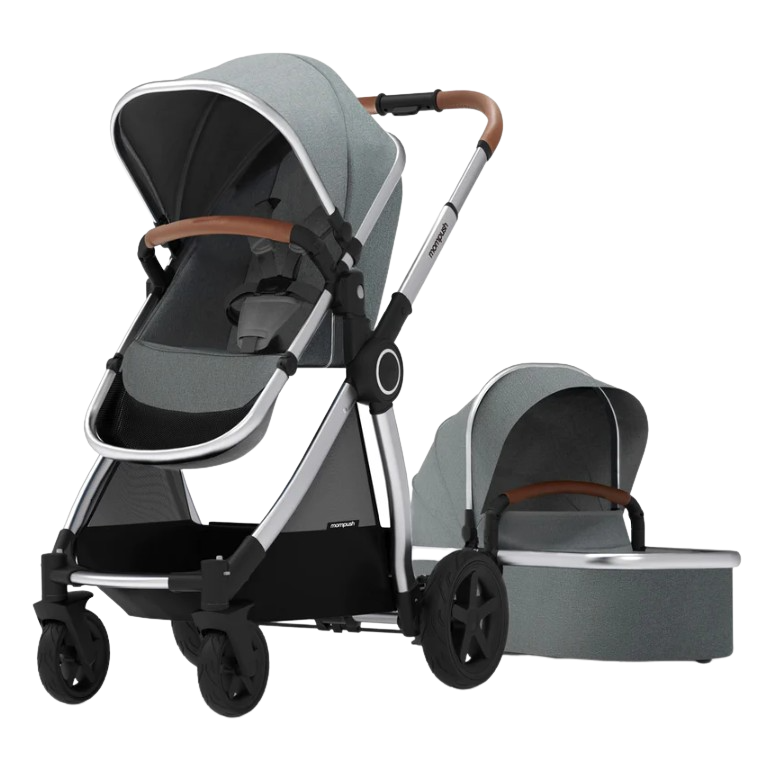 Mompush Ultimate 2 Bassinet Compact Self Standing Fold Reversible UPF5 FactoryPure