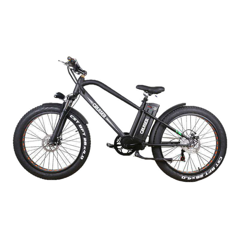 NAKTO Super Cruiser Electric Bicycle 5 Speed E Bike 26 500W Motor wit FactoryPure