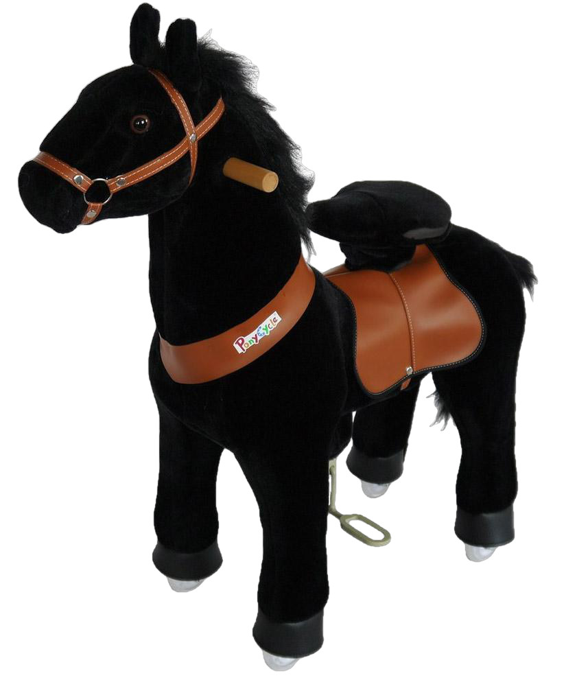 PonyCycle x Vroom Rider VR N3183 Ride on Black Horse For for 3 5