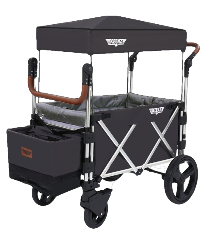 Keenz 7s 5 Point Harness Light Weight Stroller Wagon with Canopy Black FactoryPure