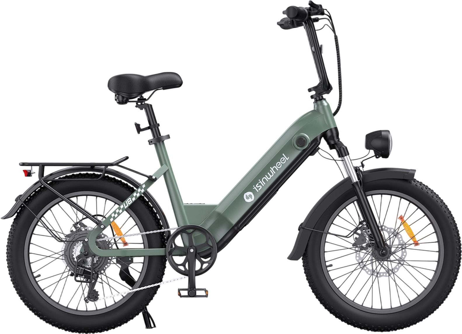 isinwheel U8 Electric Bike All-Terrain 1000W 28 MPH 75 Mile Range 48V New