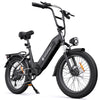 isinwheel U8 Electric Bike for Adults - Black (angled view)