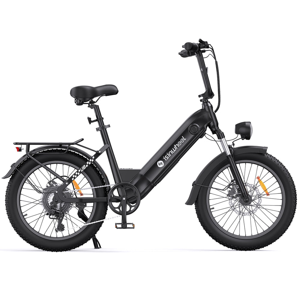isinwheel U8 Electric Bike for Adults - Black (side view)