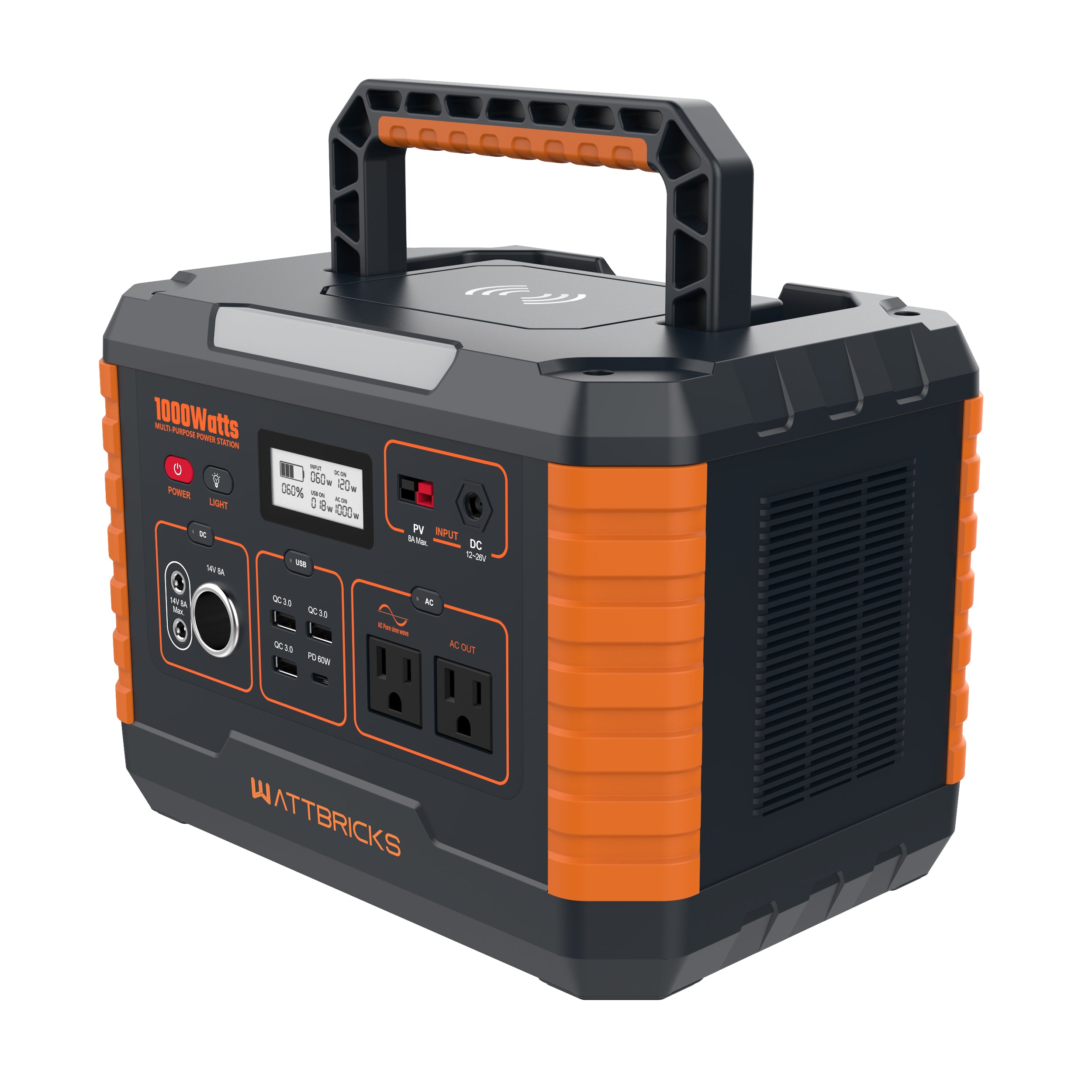 WattBricks MP1000 Portable Power Station Solar