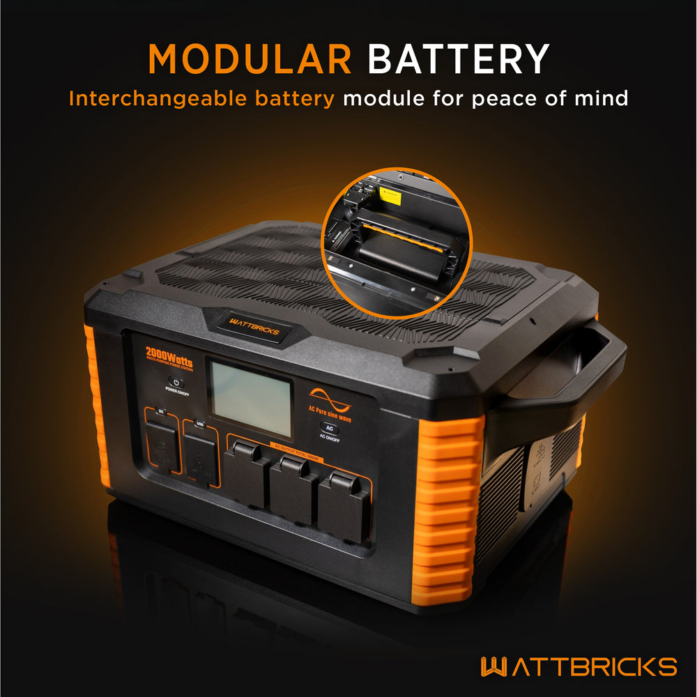 WattBricks MP2000 Portable Power Station Solar Generator 2000W 2264Wh New