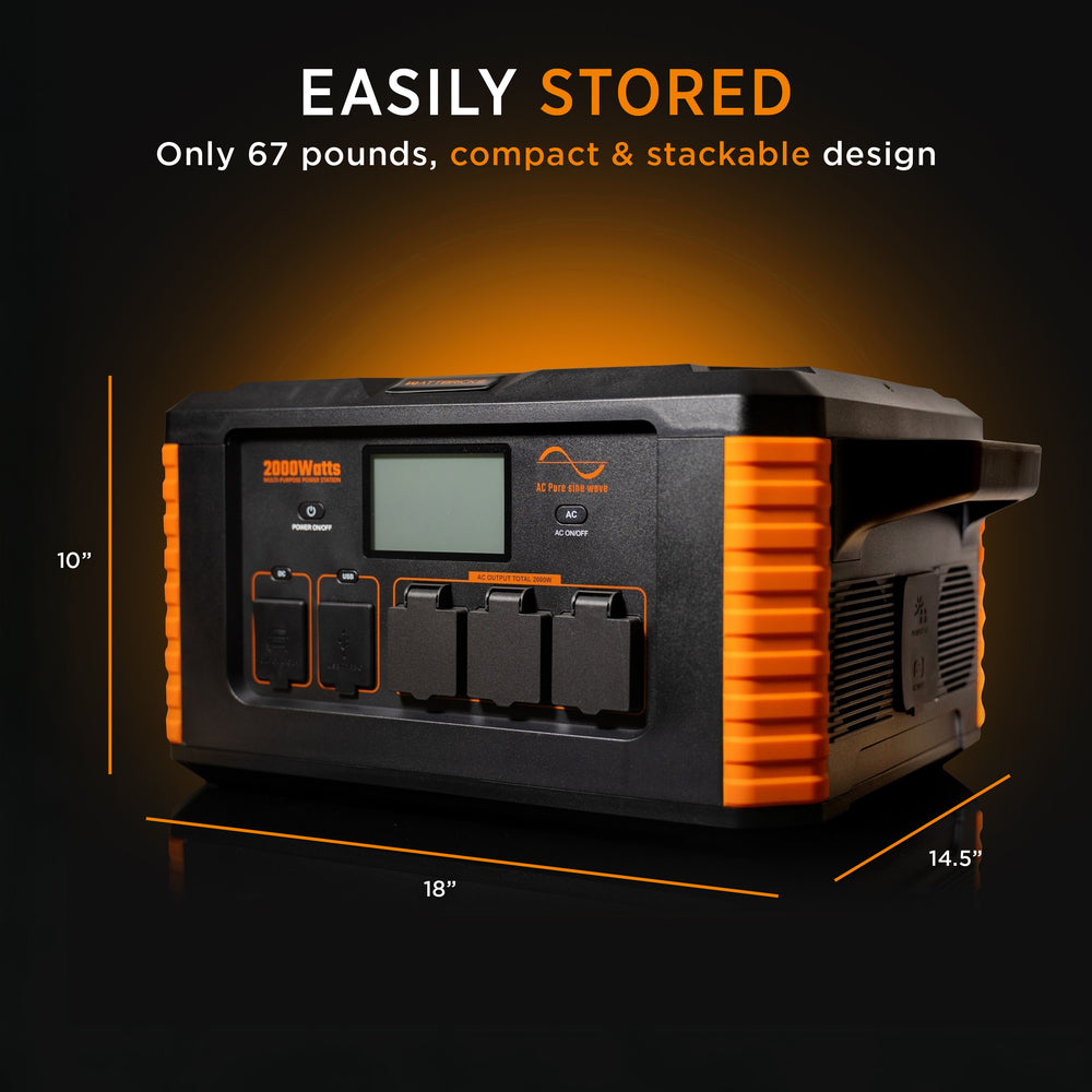 WattBricks MP2000 Portable Power Station Solar Generator 2000W 2264Wh New