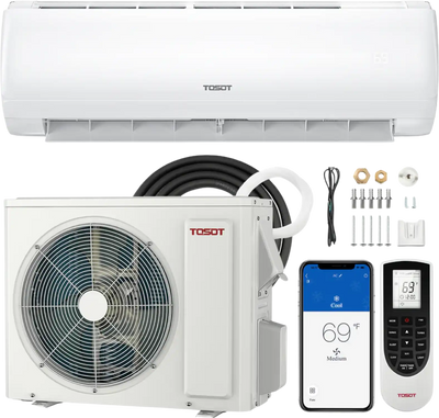 Tosot Mini-Split Air Conditioner with Heat Pump & WiFi 9,000 BTU 230V New