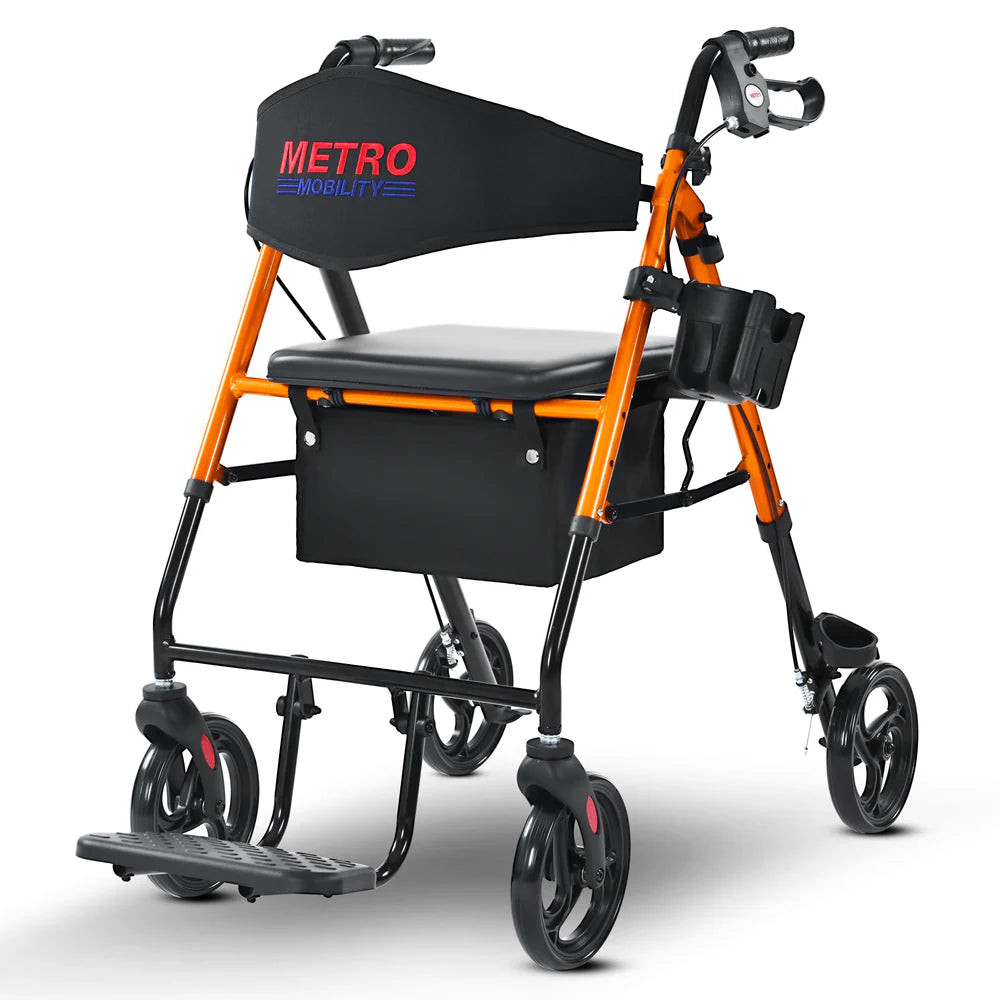 Metro Mobility M913P Rollator 2-in-1 Walker Wheelchair 300 lb Capacity Foldable New