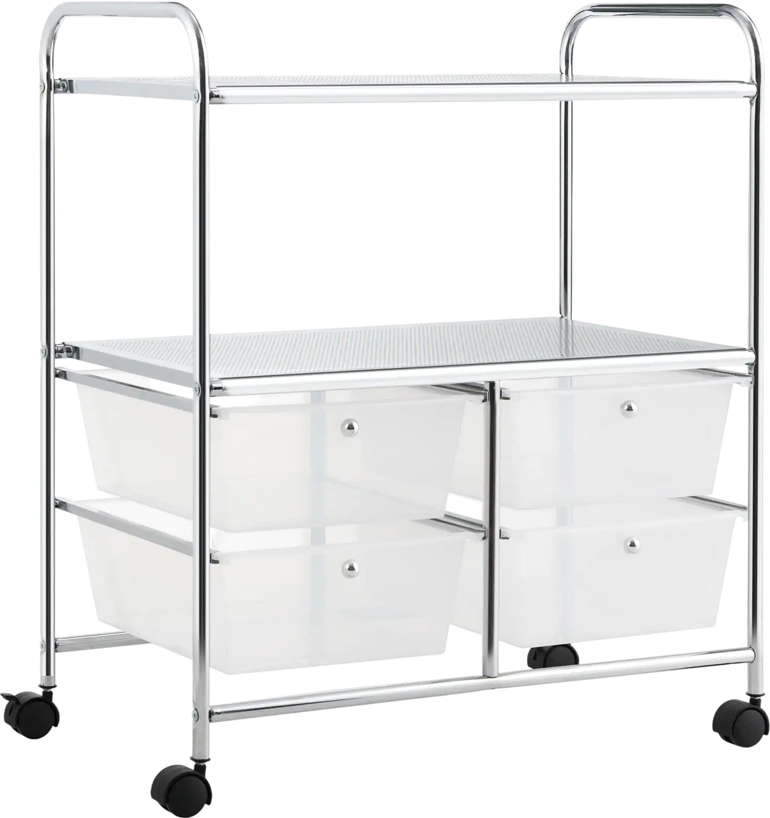 Costway Rolling Storage Cart Rack 4 Drawers 2 Shelves File Cabinet 53806194 New