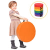 Colorful 15-inch round toddler floor cushions with ergonomic handle, perfect for kids' comfort and creativity.