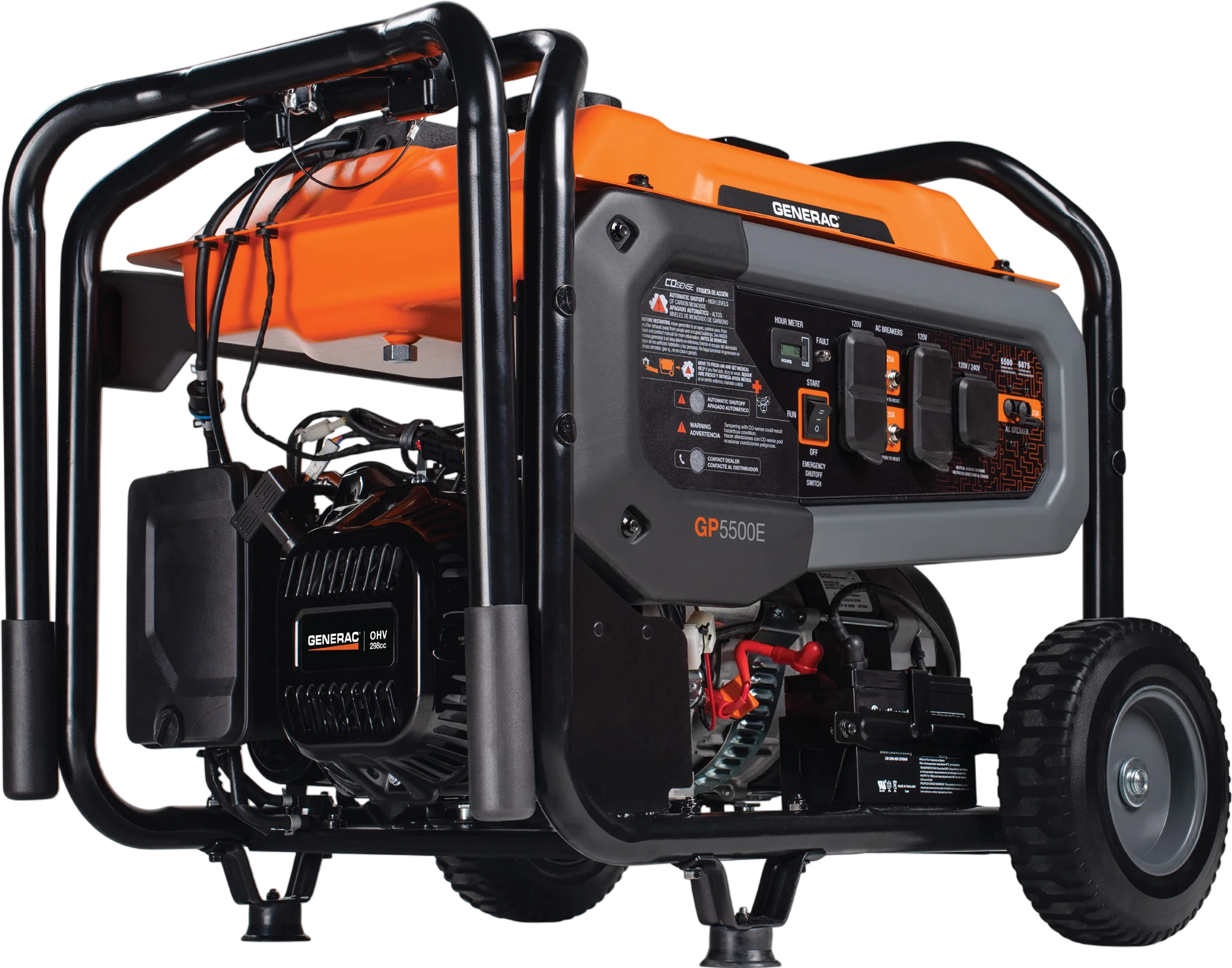 Generac GP5500E 5500W/6875W Generator Gas Electric Start CO Sense 8150 Manufacturer RFB