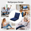 Navy adjustable floor chair in six positions, perfect for reading, gaming, or watching TV in any room.