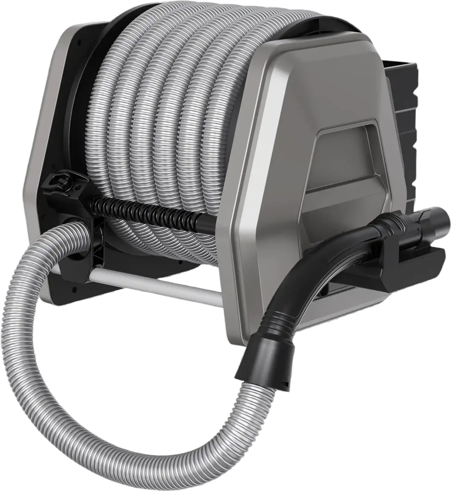 Giraffe Tools Retractable Vacuum Extension Hose Reel 1-1/4 in 30 ft Light Grey New