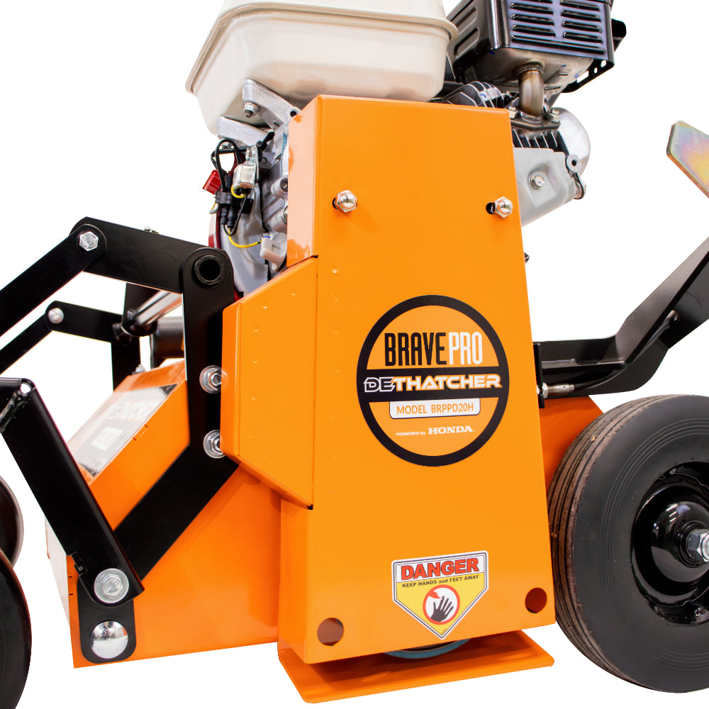 Brave U Turn Power Rake Dethatcher 20 in. Width Honda GX160 Engine New
