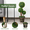 30-inch artificial topiary triple ball tree with UV protection, featuring lifelike PE leaves and a stable cement-filled.