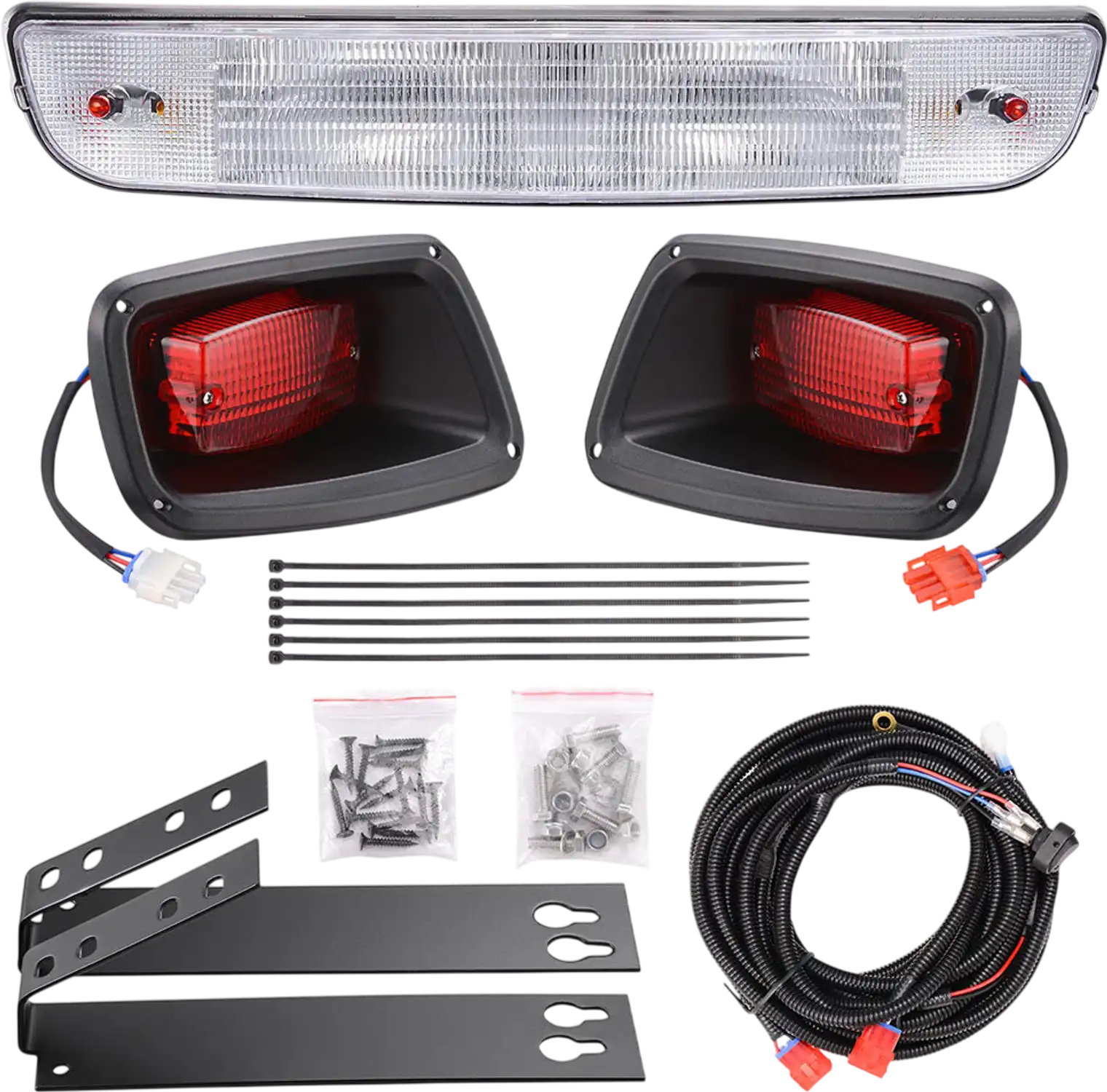 Yescom Golf Cart Halogen Headlight & LED Tail Light Kit for EZGO TXT 12V New