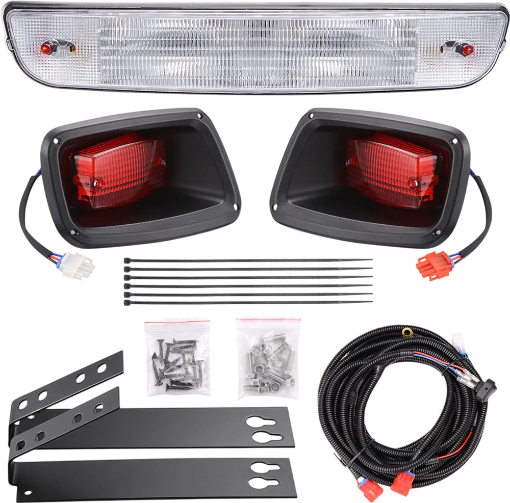 Yescom Golf Cart Halogen Headlight & LED Tail Light Kit for EZGO TXT 12V New