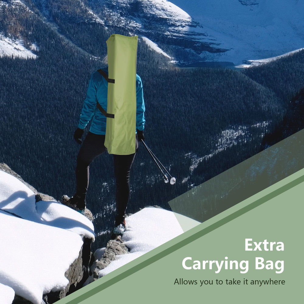 Compact green carrying bag for Cot Elevated Compact Tent Set, perfect for easy storage and transportation during.