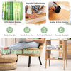 Bamboo nightstand sofa table set with storage shelf, sturdy design, smooth surface, ideal for living room or bedroom.