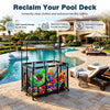 Yescom Pool Toy Storage Bin Mesh Rolling Cart Steel New