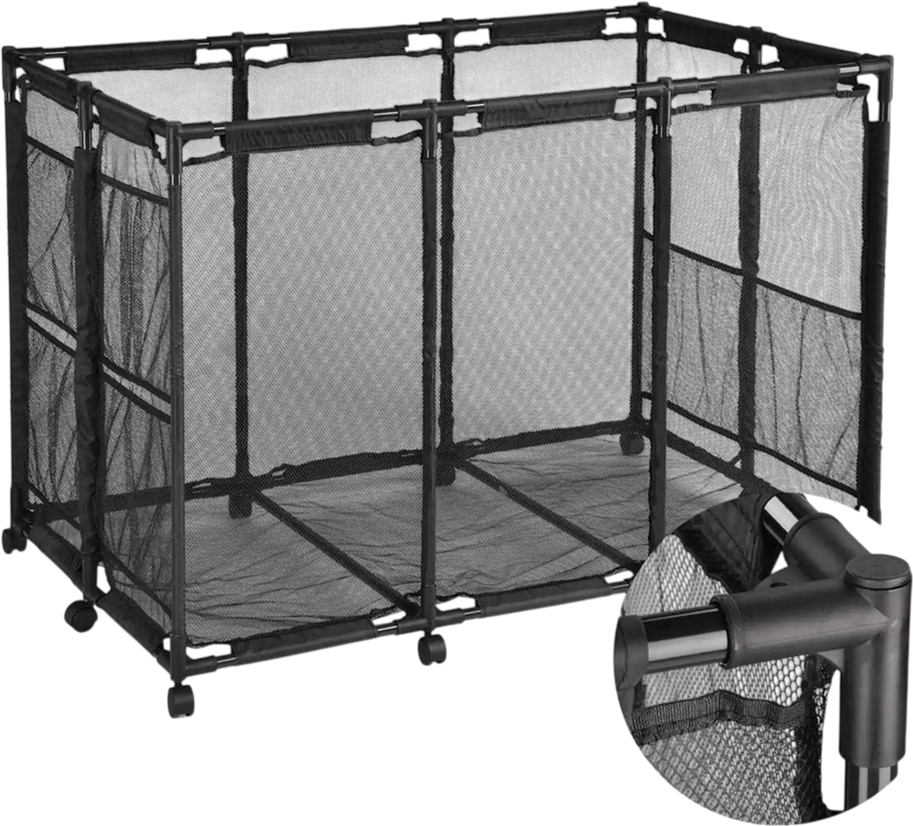 Yescom Pool Toy Storage Bin Mesh Rolling Cart Steel New