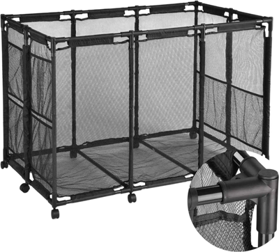 Yescom Pool Toy Storage Bin Mesh Rolling Cart Steel New