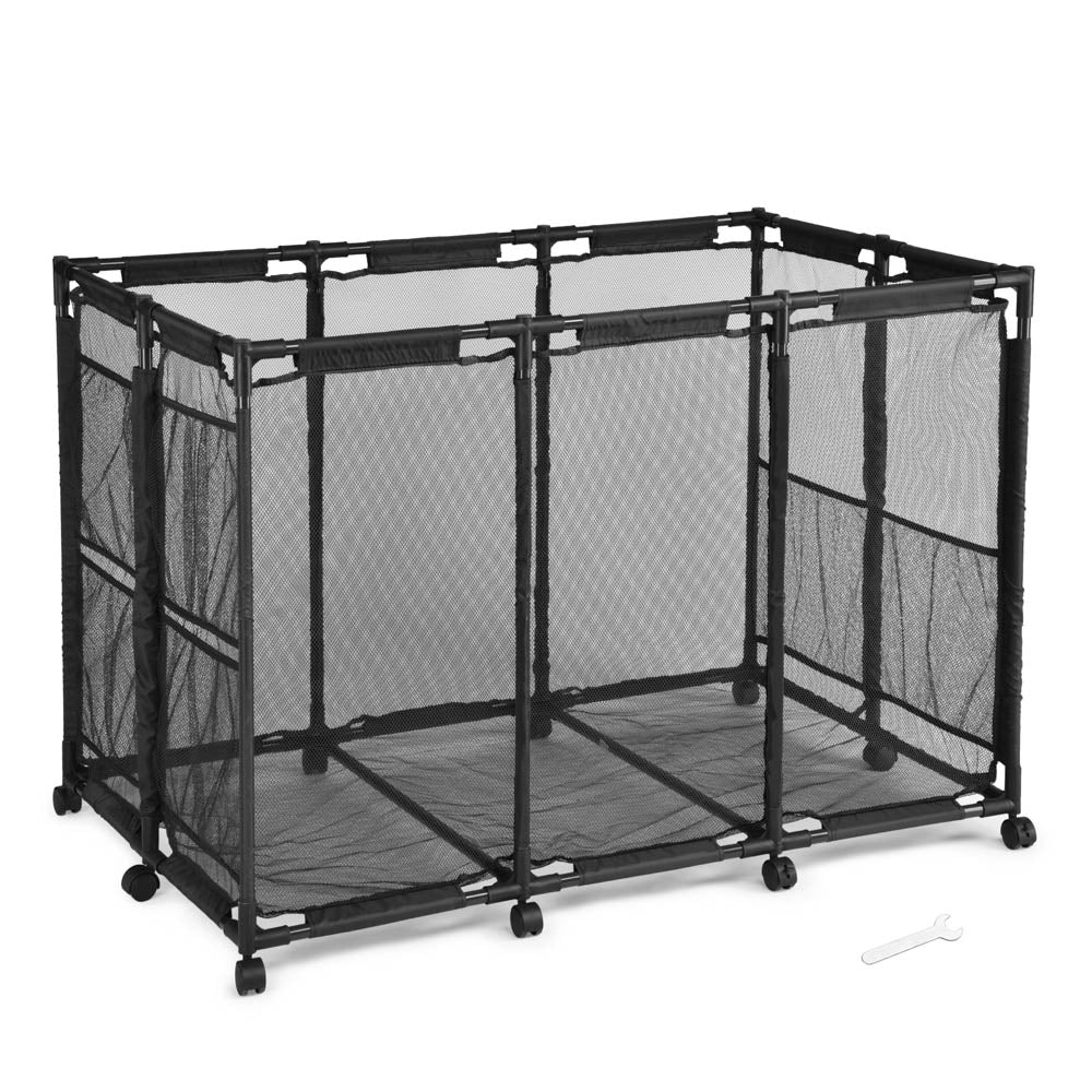Yescom Pool Toy Storage Bin Mesh Rolling Cart Steel New