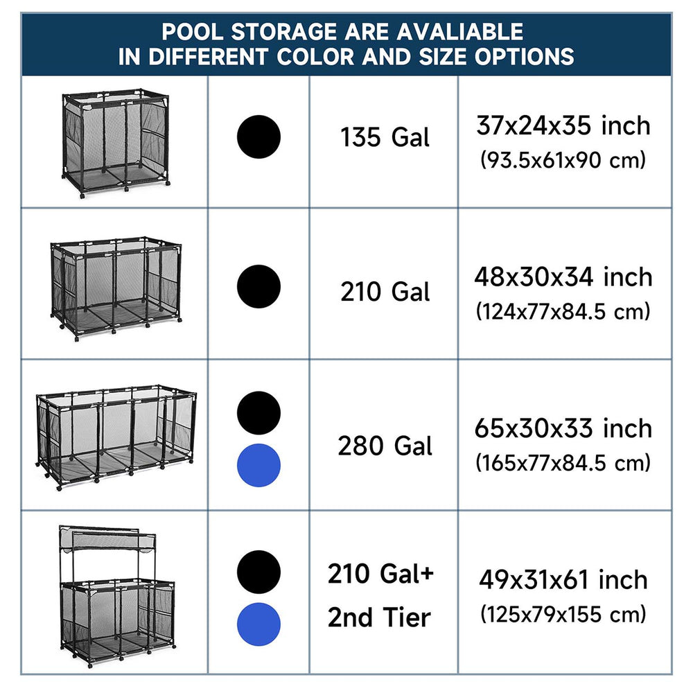 Yescom Pool Toy Storage Bin Mesh Rolling Cart Steel New