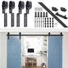 Yescom Bypass Sliding Barn Door Hardware Kit 6.6 ft Single Track 2-Doors New