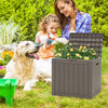 30 Gallon Deck Box Storage Container Seating Tools-Light Brown - Gallery View 1 of 9