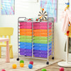 Colorful 20-drawer rolling cart with metal frame, perfect for organizing art supplies and home office essentials.