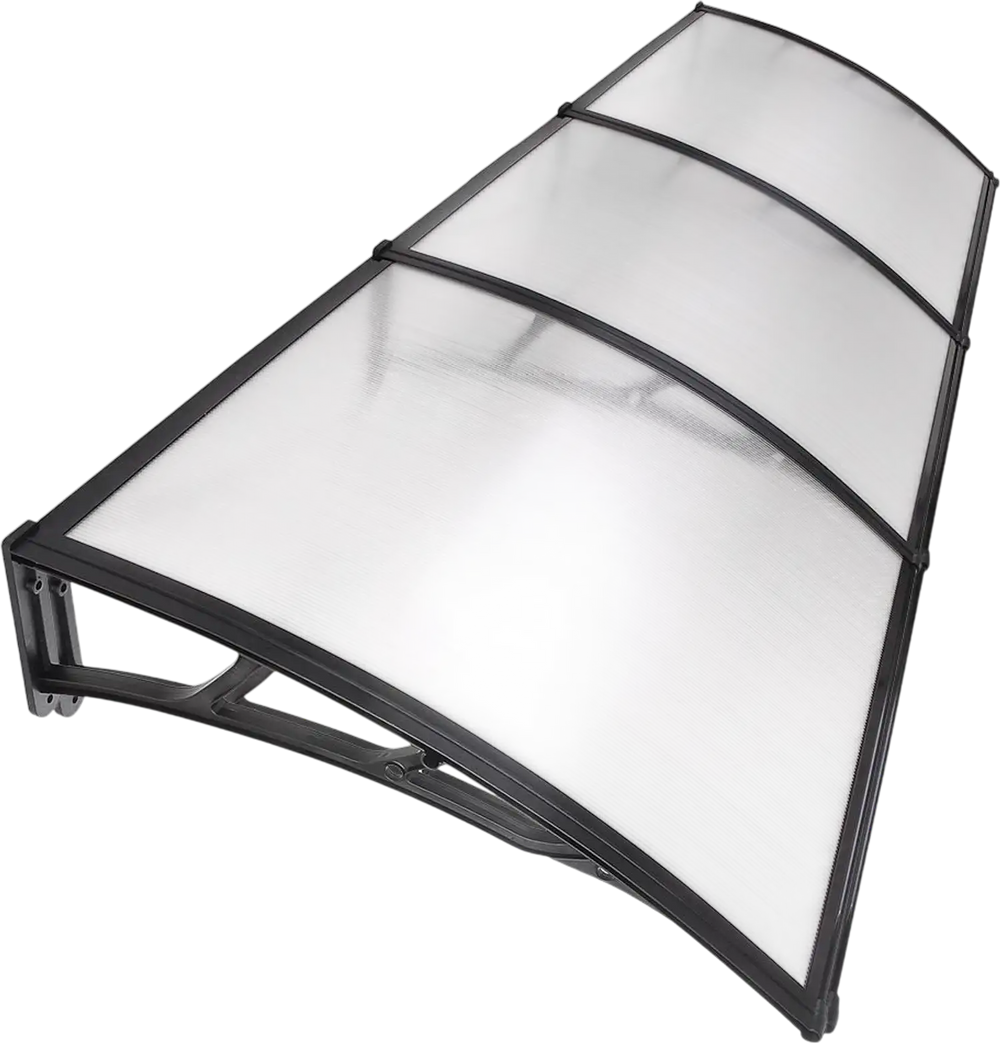 Yescom Door & Window Poly Awning Canopy 120" x 40" Brown Black(Spliced) New
