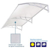 Yescom Door & Window Poly Awning Canopy 120" x 40" Brown Black(Spliced) New