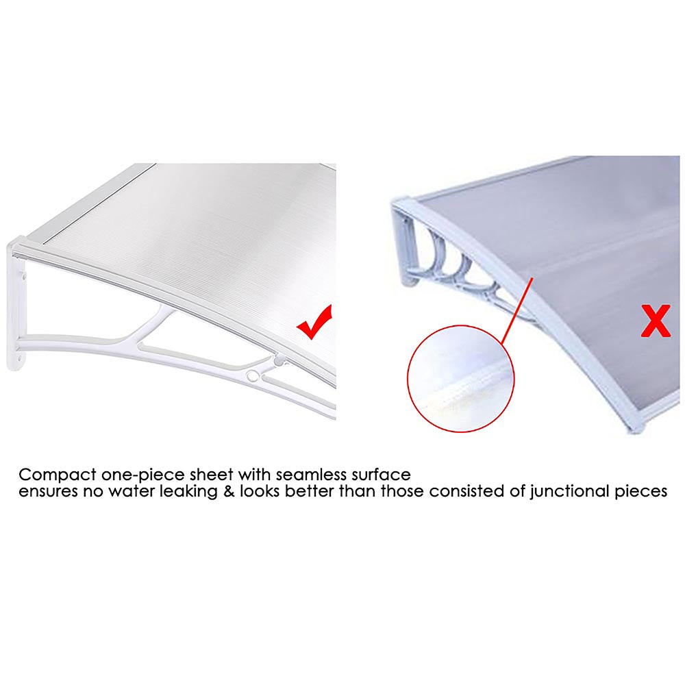 Yescom Door & Window Poly Awning Canopy 120" x 40" Brown Black(Spliced) New