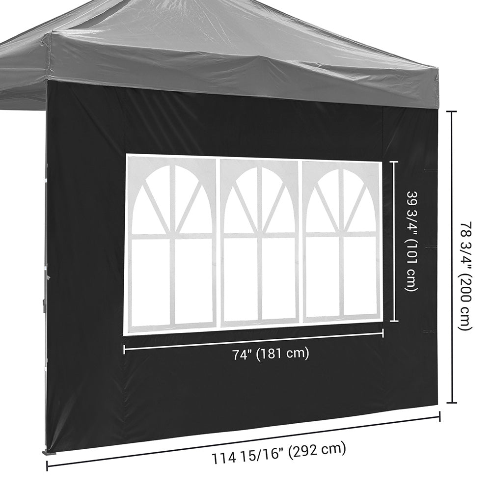 Yescom Canopy Tent Wall with Windows 1080D 9.6x6.7ft Blue 1pc New