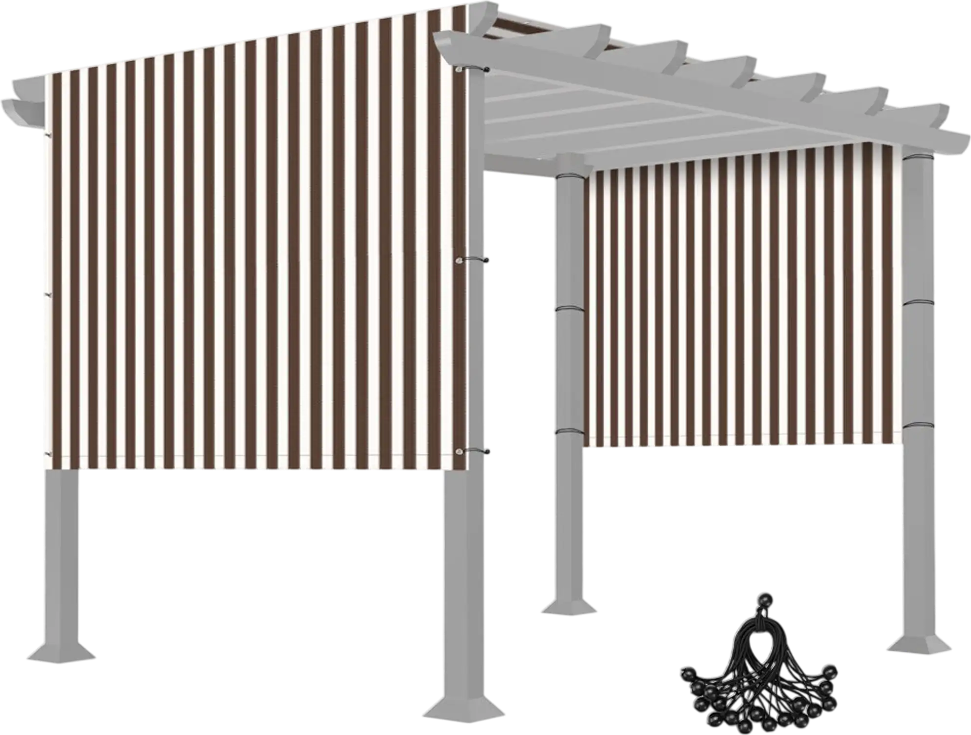 Yescom Pergola Canopy Replacement Cover with Rods 17'x6' New