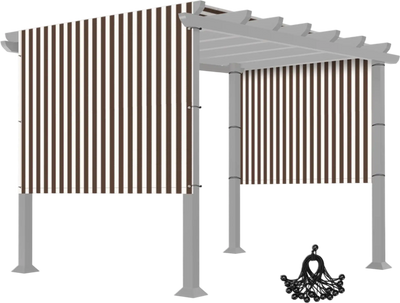 Yescom Pergola Canopy Replacement Cover with Rods 17'x6' New