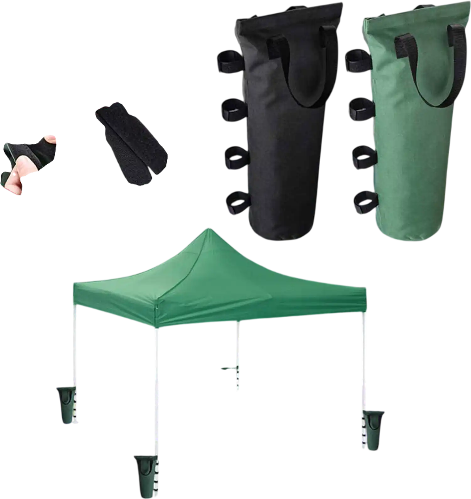 Yescom Monoshock Weight Sand Bag 4 Pcs Green New