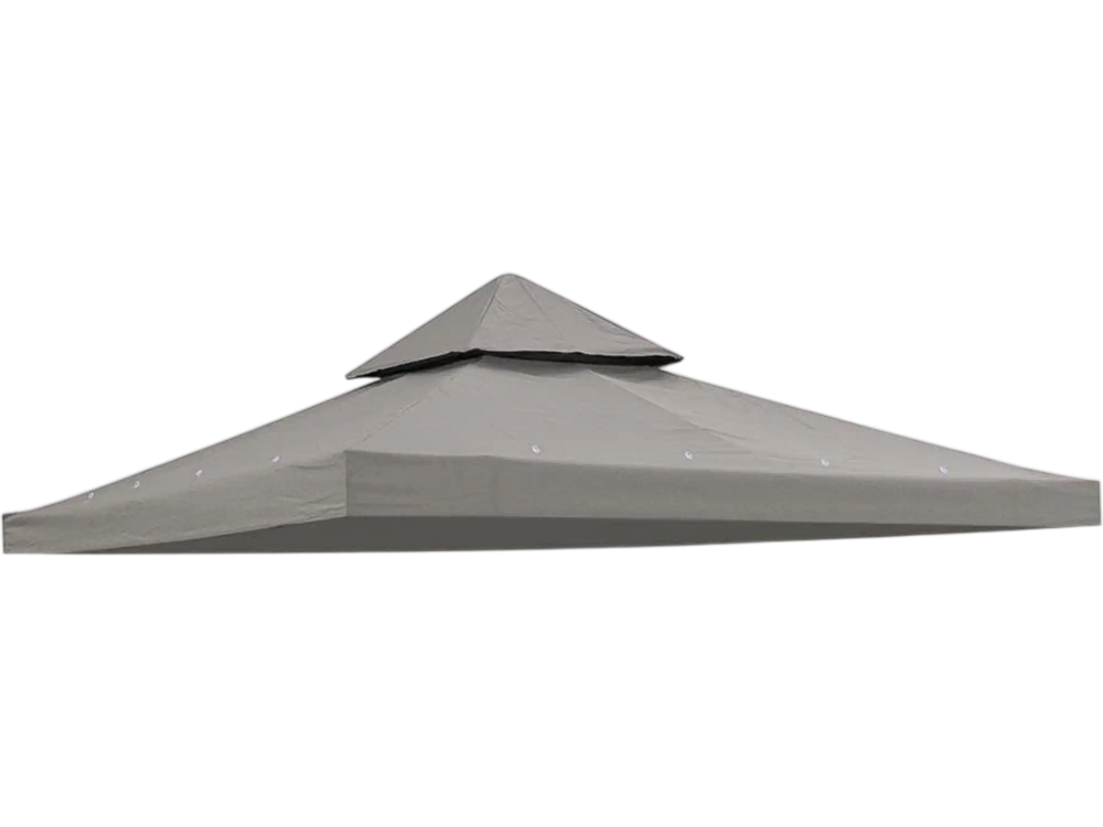 Yescom Gazebo Canopy Replacement Top 8' x 8' 2-Tier Grey New