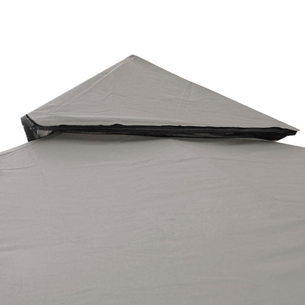 Yescom Gazebo Canopy Replacement Top 8' x 8' 2-Tier Grey New