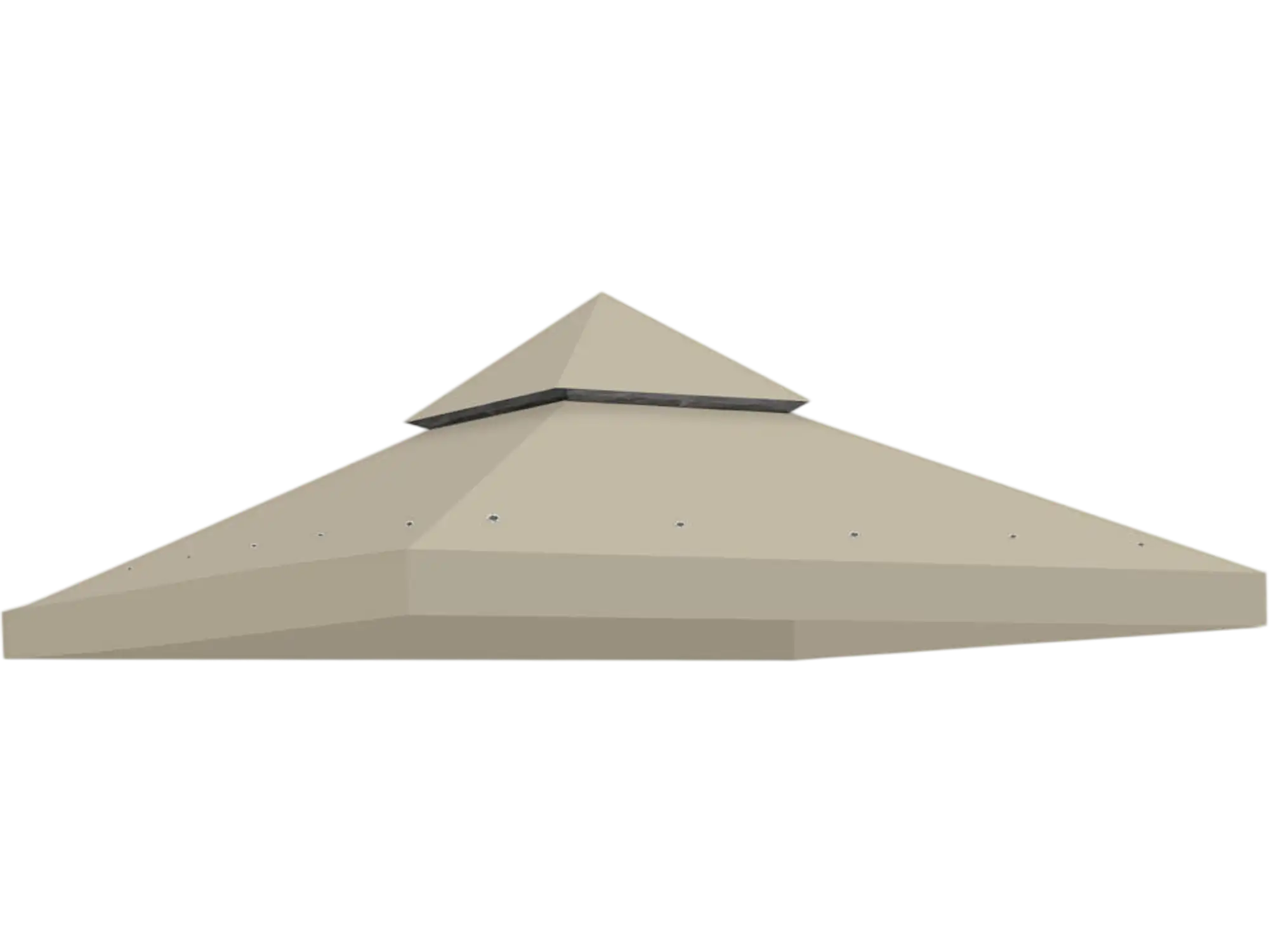 Yescom Gazebo Canopy Replacement Top 10' x 10' Waterproof 2-Tier Grey New