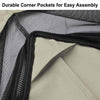 Yescom Gazebo Canopy Replacement Top 10' x 10' Waterproof 2-Tier Grey New