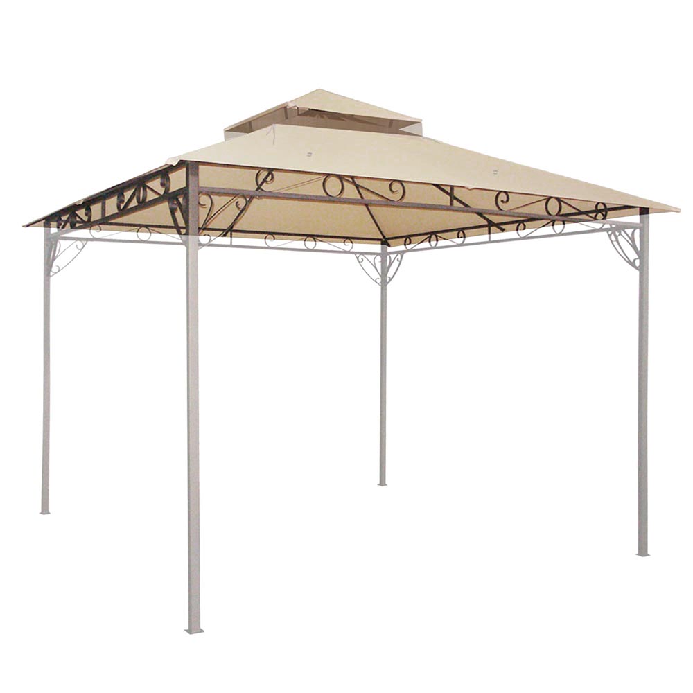 Yescom Gazebo Canopy Replacement Top 10' x 10' Waterproof 2-Tier New