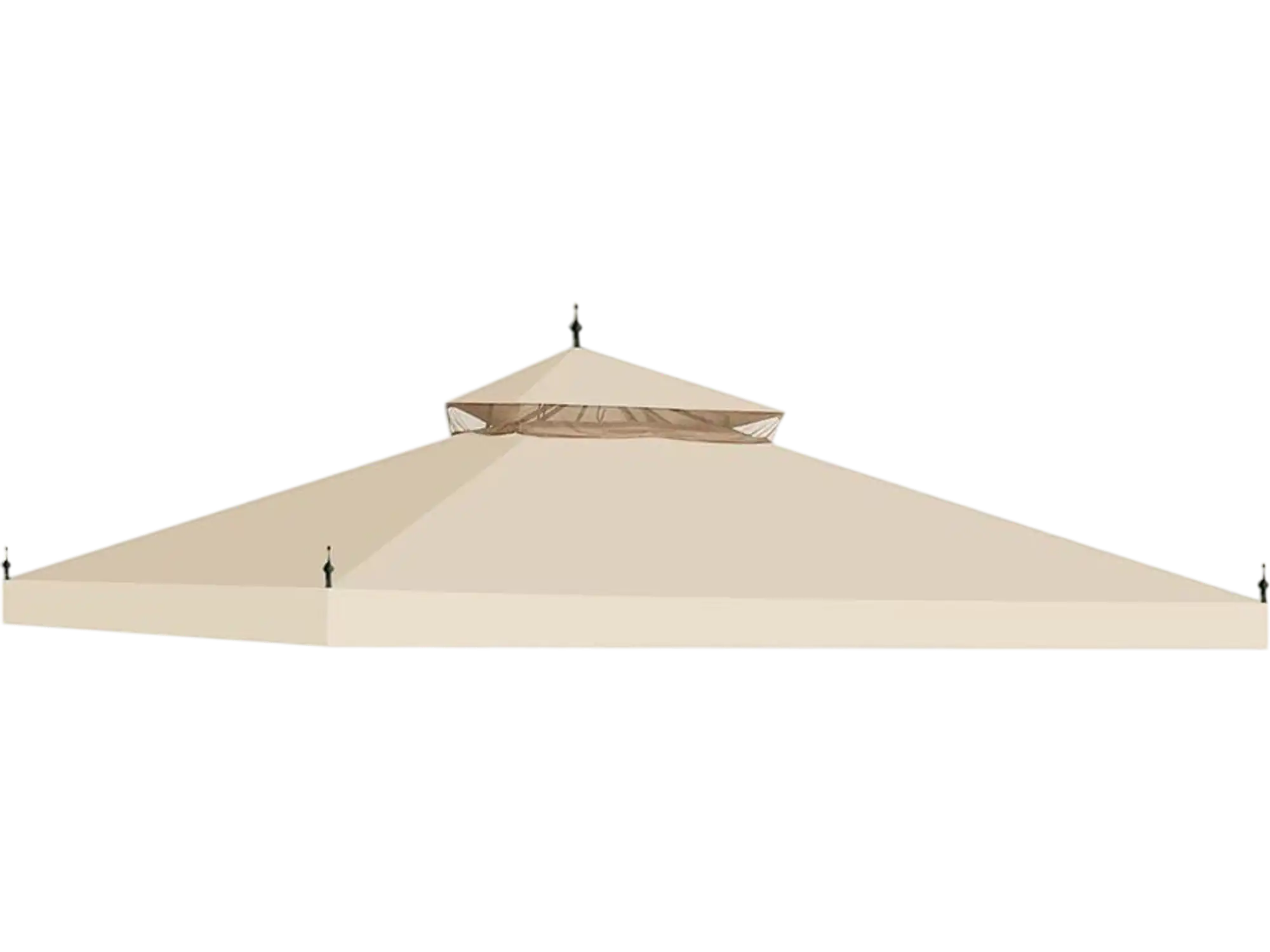 Yescom Gazebo Canopy Replacement Top 10' x 10' Beige 2-Tier New
